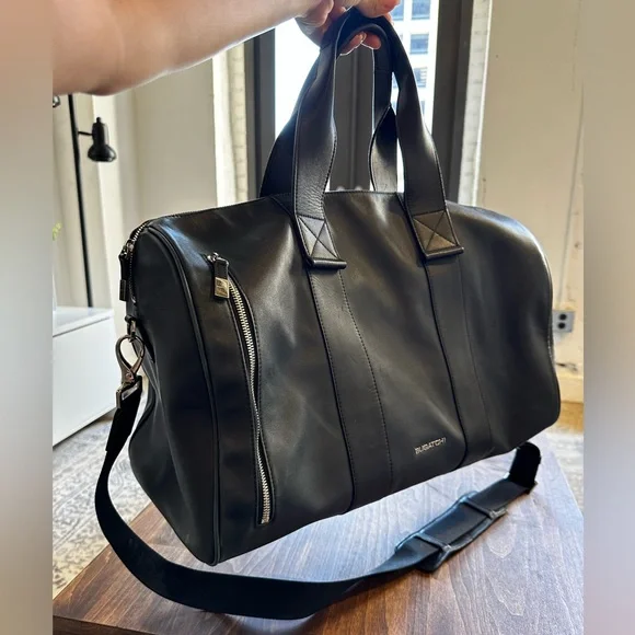 Bugatchi leather duffel